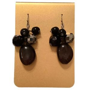 🌼🌼Erica Lyons brown beaded dangle earrings NWT🌼🌼